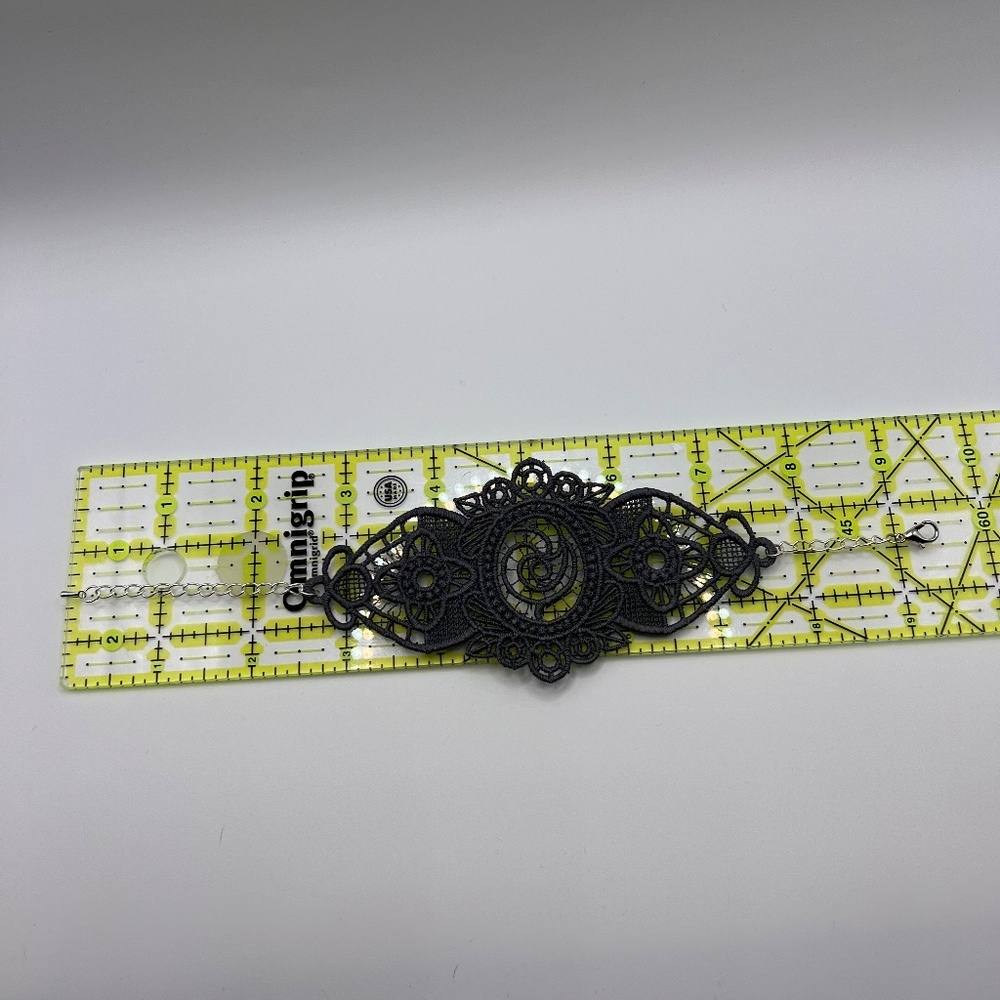 Homemade Gray Lace Bracelet - Picture 5 of 5